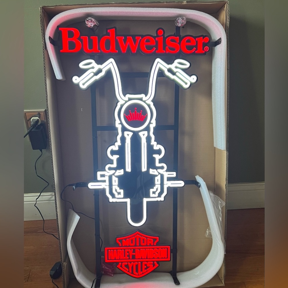 Budweiser Harley Led Illuminated Sign